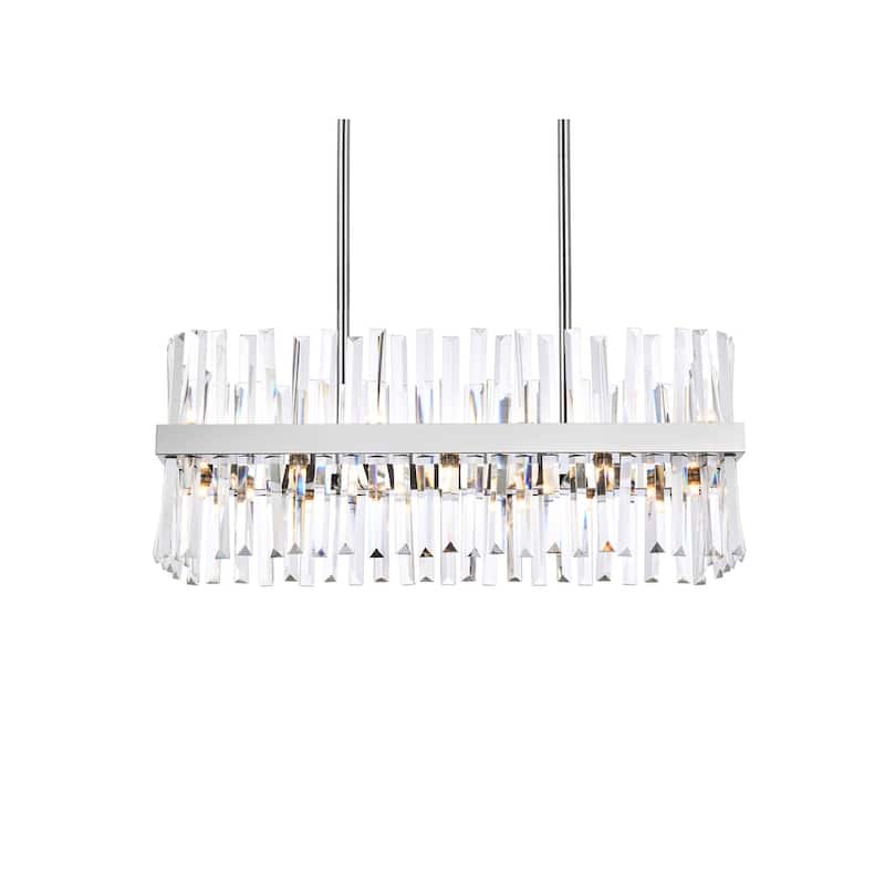 Indigo Home 30 inch crystal rectangle chandelier light