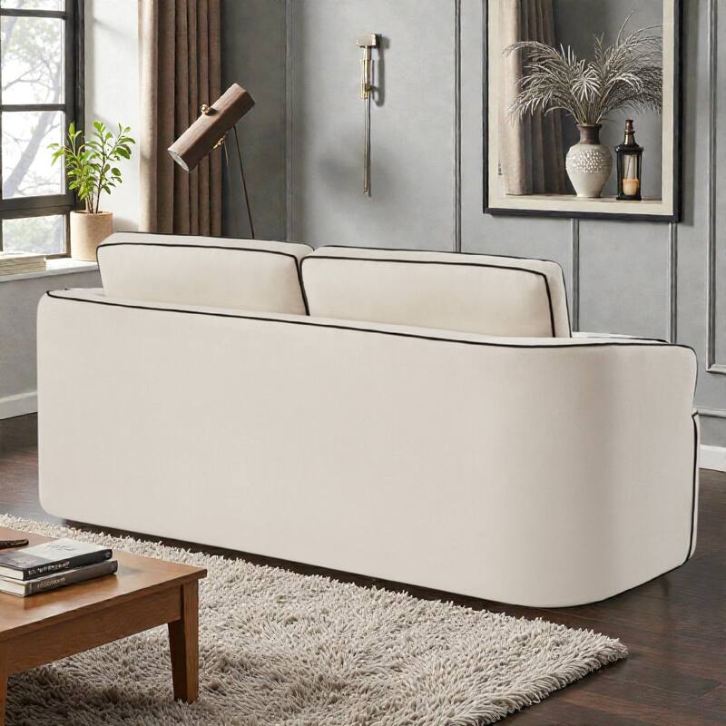 78.7" Modern Loveseat Sofa with Integrated Armrests, Space Saving Double Seat Couch for Small Living Room or Bedroom