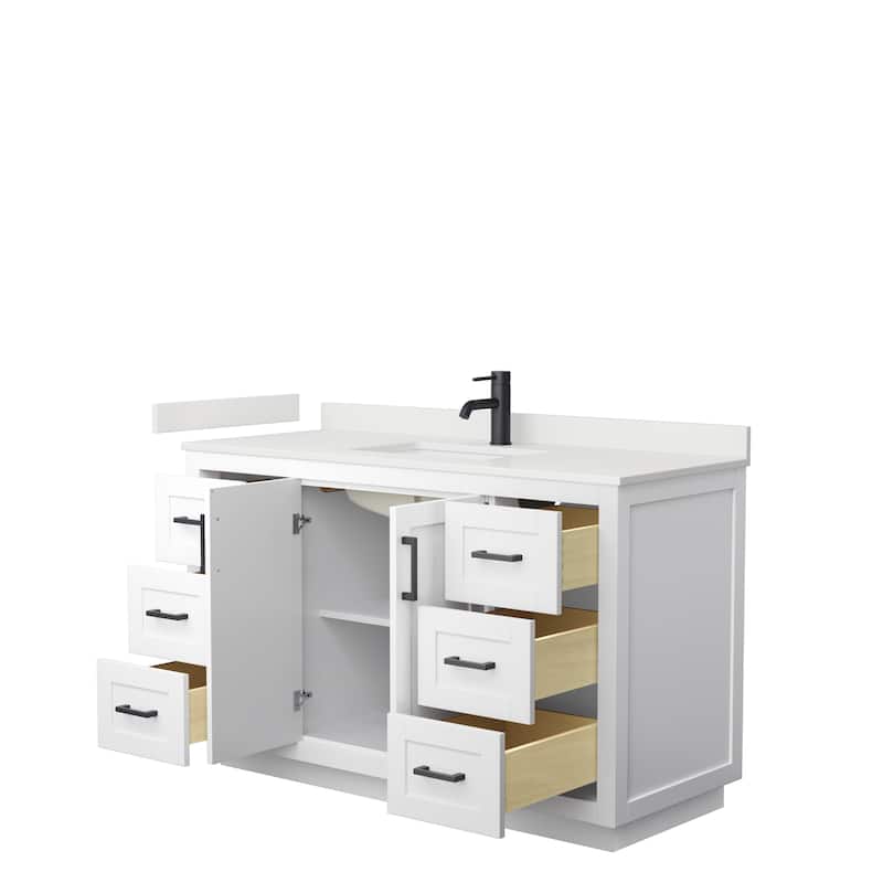 Miranda 54-inch Single Vanity, Quartz Top