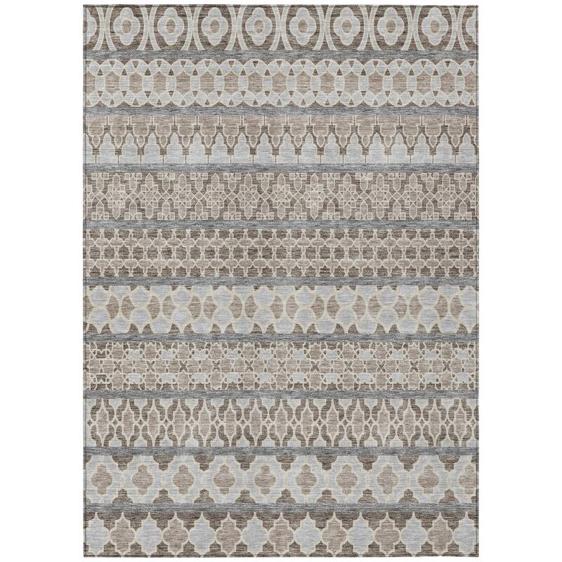 HomeRoots Quatrefoil Transitional Rectangle Outdoor Rug