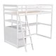 preview thumbnail 10 of 27, Cottage Modern Style Twin Size Loft Bed with Sloping Ladder,Built-in Desk and Shelves,Drawers for Storage,Sturdy Wood Frame