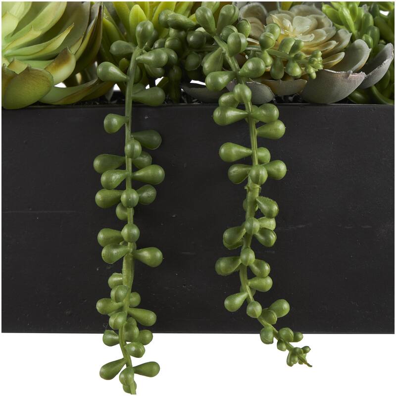 Green Faux Foliage Geometric Artificial Foliage