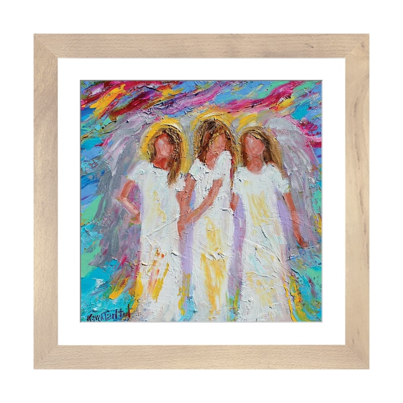 iCanvas "Angel Friends" by Karen Tarlton - Natural - 16x16x1
