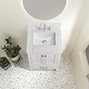 preview thumbnail 15 of 15, Prismatica 24 in. White Vanity with Countertop & Splash, Single Sink