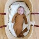 preview thumbnail 11 of 9, Copper Pearl Unisex Newborn Knotted Gown Camel