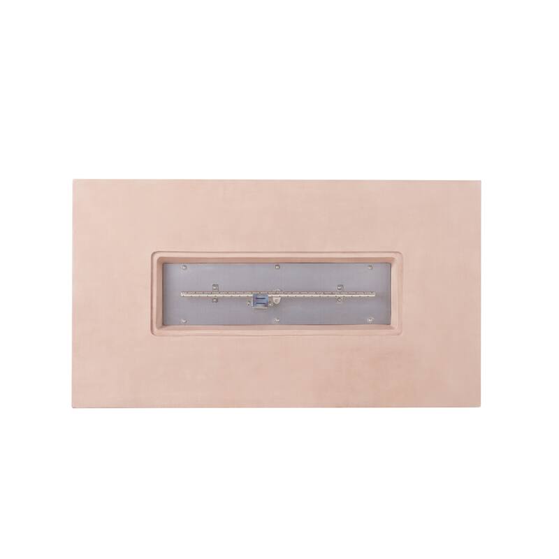 Christopher Knight Home - Lecce 2-Piece Outdoor MgO Fire Pit 50,000 BTU Table Set with Propane Tank Holder