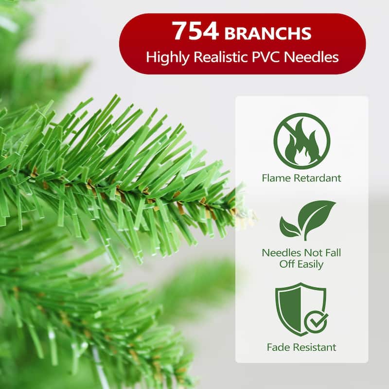Anmytek 6FT Pencil Slim Christmas Tree - 754 Tips, Lifelike Dense Branches
