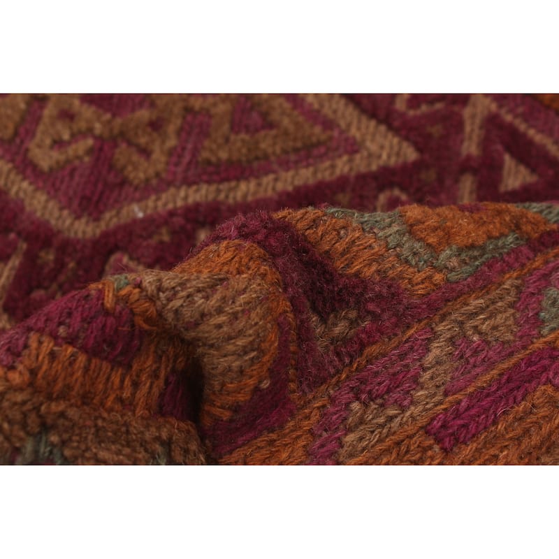 ECARPETGALLERY Hand-knotted Tajik Caucasian Purple Wool Rug - 3'11 x 3'11