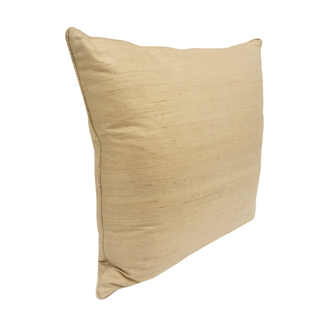 Home&Manor Tabrig Dupioni Silk Pillow 18"