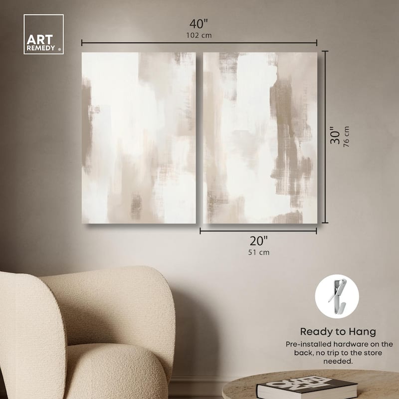 Winter Mist II Canvas Set of 2 by Art Remedy, Gallery Wrapped