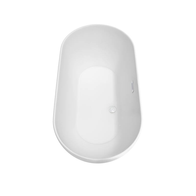 Wyndham Collection Melissa 60" Free Standing Acrylic Soaking Tub with