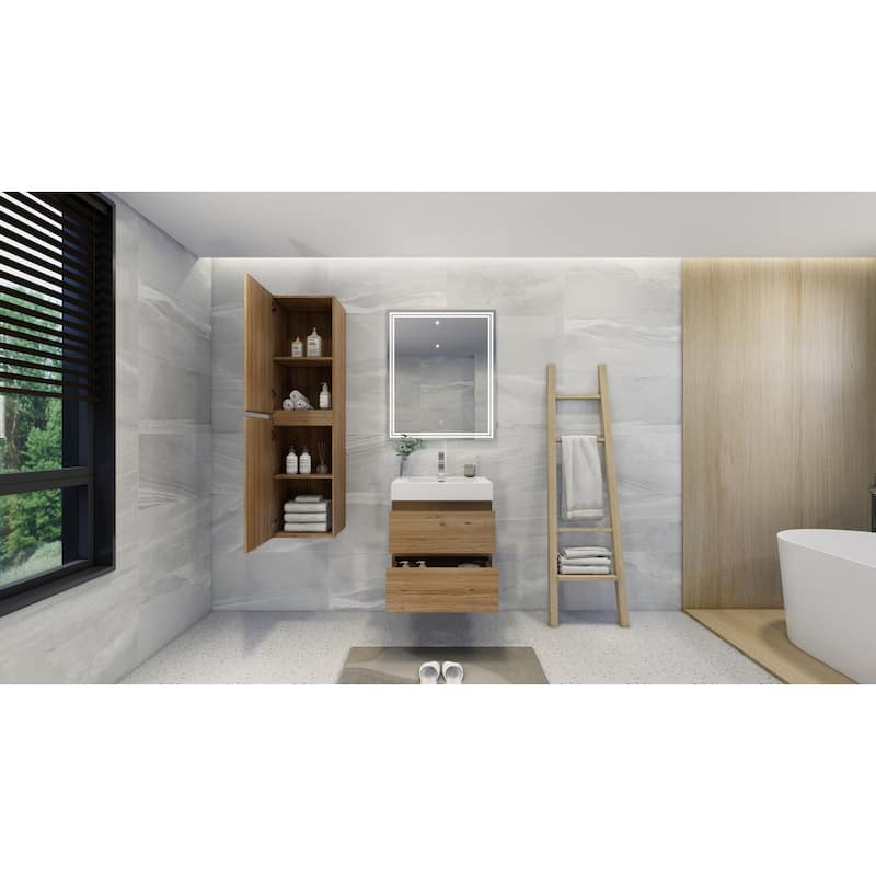 Baillie 24'' Wall-Mounted Vanity with Reinforced Acrylic Sink