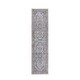 preview thumbnail 1 of 3, LOOM & LUXE Collection 2X8 Blue/Cream/Bordered Non-Shedding Area Rug - 96" D x 26" W x 0.35" H