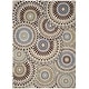 preview thumbnail 3 of 2, SAFAVIEH Veranda Sissy Indoor/ Outdoor Waterproof Patio Backyard Rug 8' x 11' - Cream/Blue