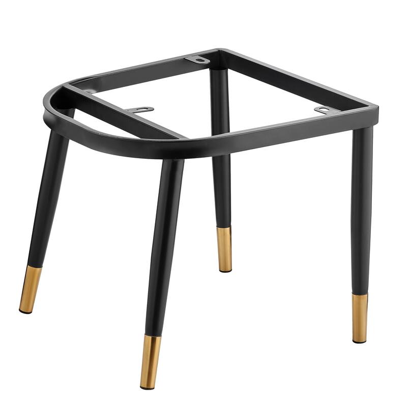 Velvet Upholstered Dining Chairs with Metal Legs, Set of 2/4 - 35.8"H x 18.9"W x 23.2"D