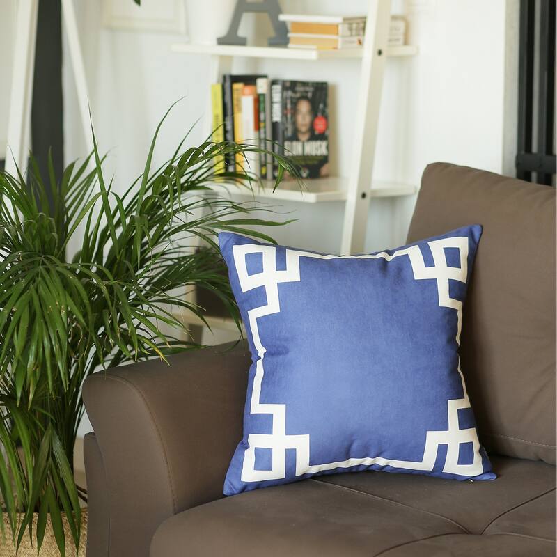 Geometric Greek Key Decorative Throw Pillow Cover