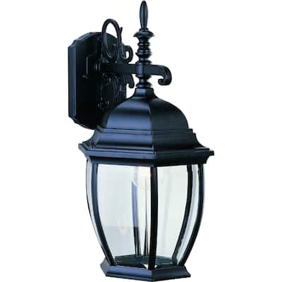 Volume Lighting 1-Light Black Outdoor Wall Sconce