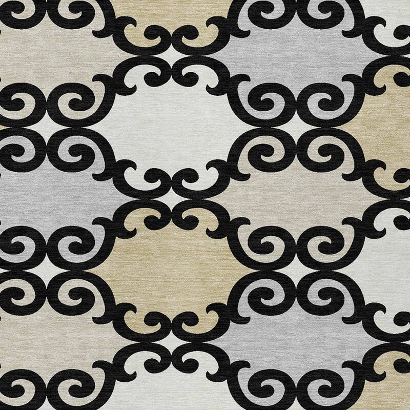 HomeRoots Trellis Transitional Rectangle Outdoor Rug