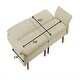 preview thumbnail 43 of 41, Modern Solid Wood Frame Tufted Sofa Bed with Adjustable Armrest