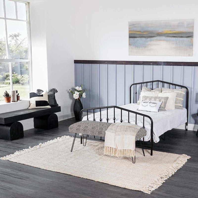 Hauteloom Senneterre Jute Living Room, Bedroom Area Rug - Cream - 12' x 15'