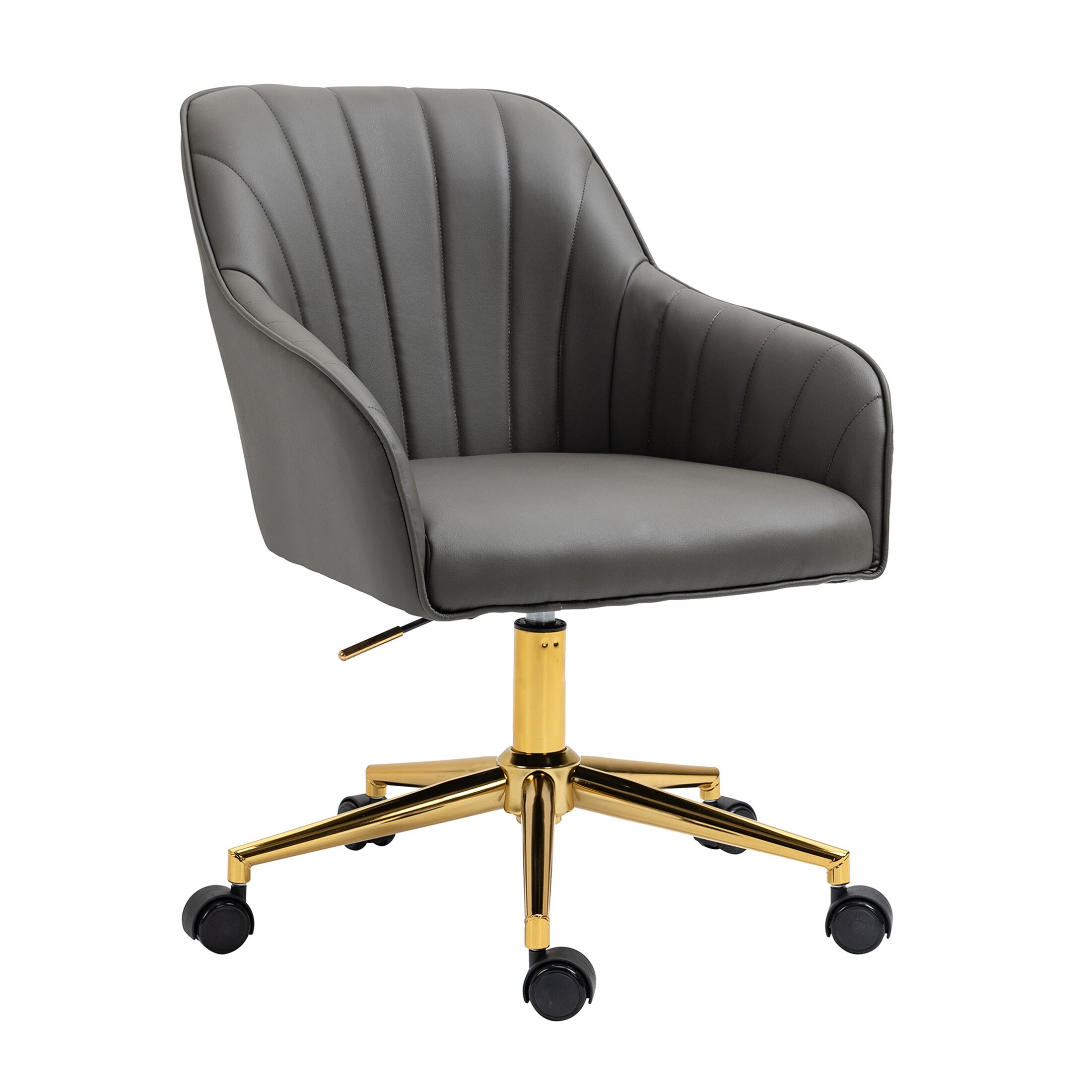 Luxury PU Leather Office Chair with Adjustable 360° Swivel Height
