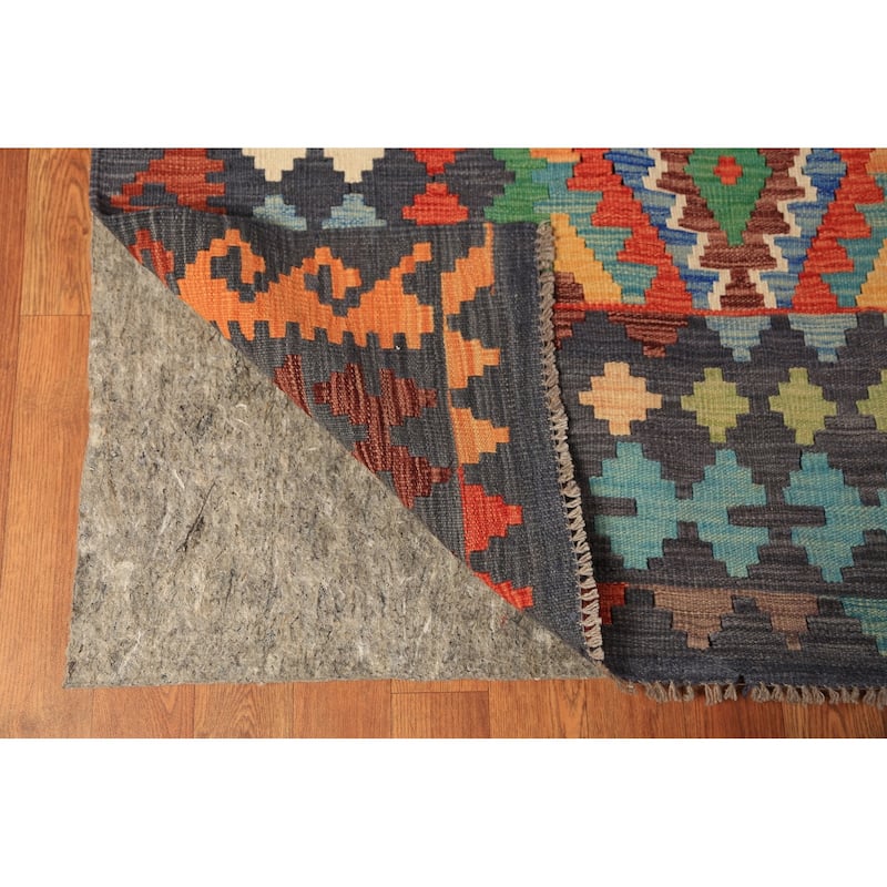 Kilim Area Rug Hand-Woven Living Room Wool Carpet - 10'0"x 13'1"