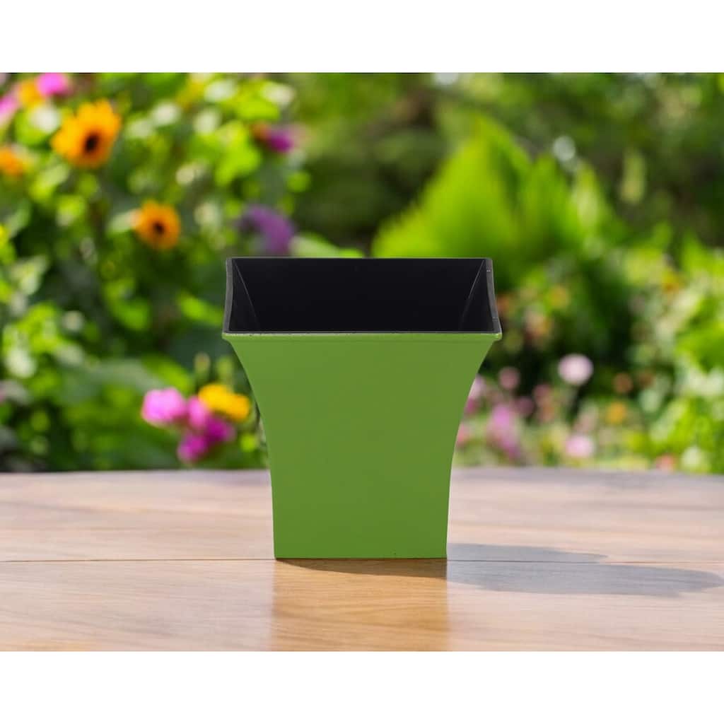 HomeRoots 5" Lime Green Recycled Plastic Indoor Outdoor Novelty Nursery Pot