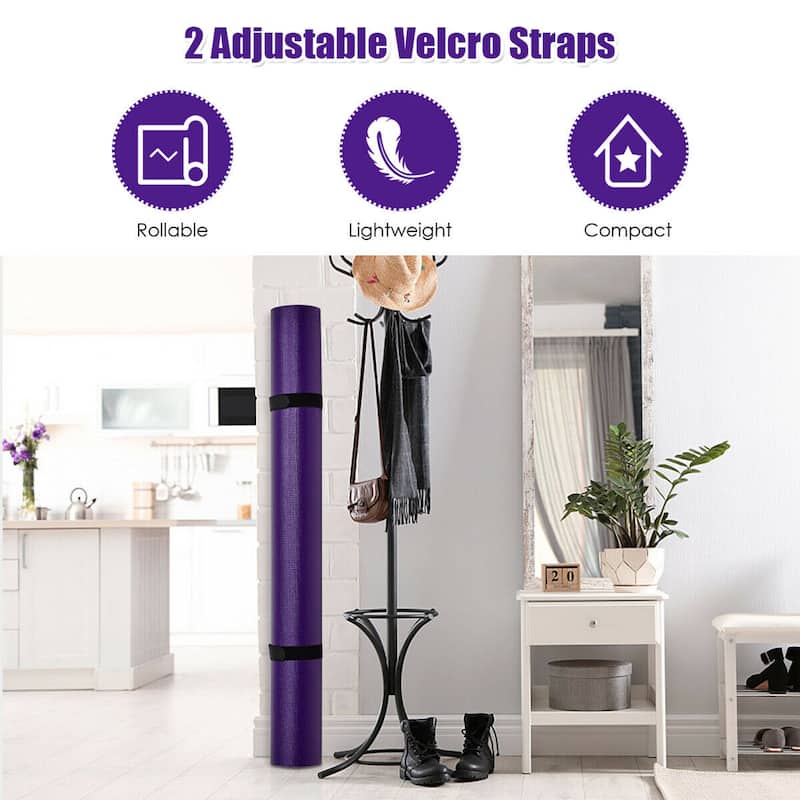 Gymax Large Yoga Mat 6' x 4' x 8 mm Thick Workout Mats for Home Gym