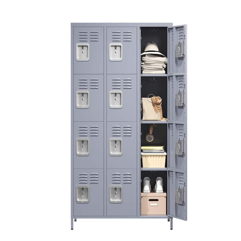 12 Door 72"H Metal Lockers With Lock