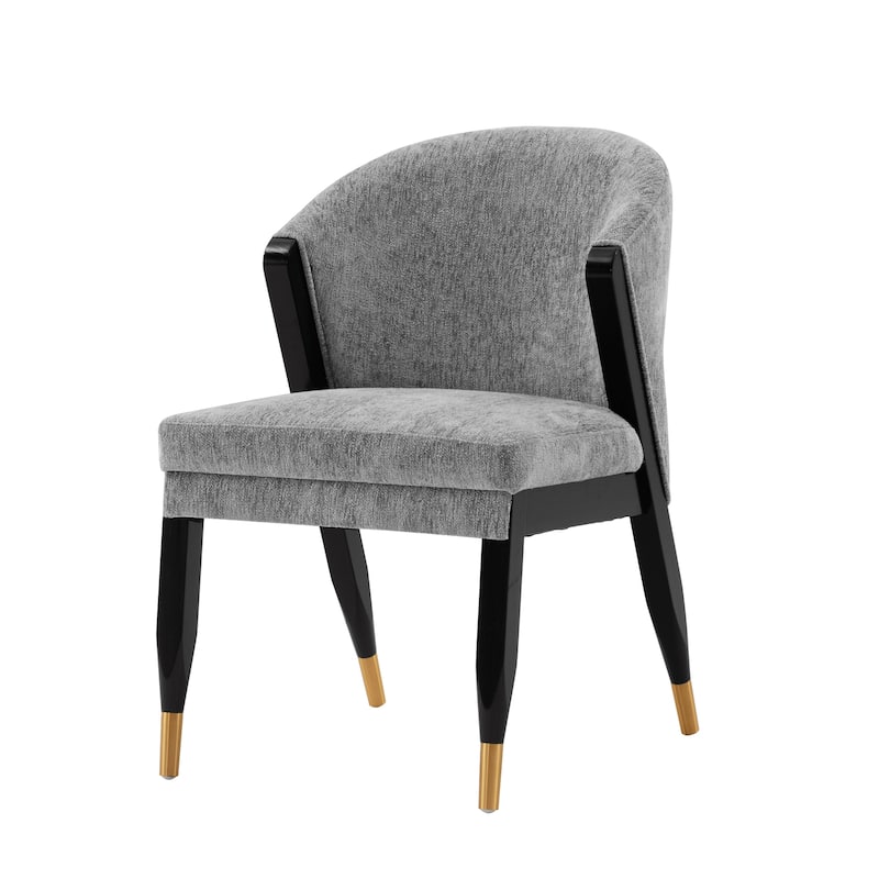 Manhattan Comfort Ola Chenille Wood Dining Chair