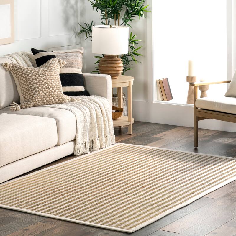 Nuloom Margie Striped Grass Area Rug - 5' x 8' - Ivory