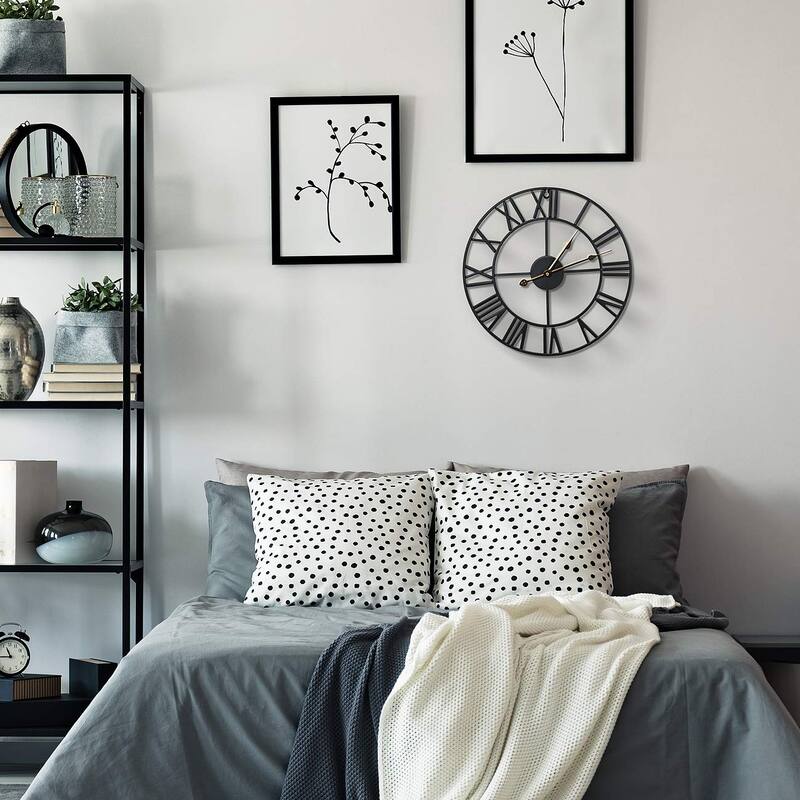Large Decorative Wall Clock 16" - Roman Numeral Modern Home Decor
