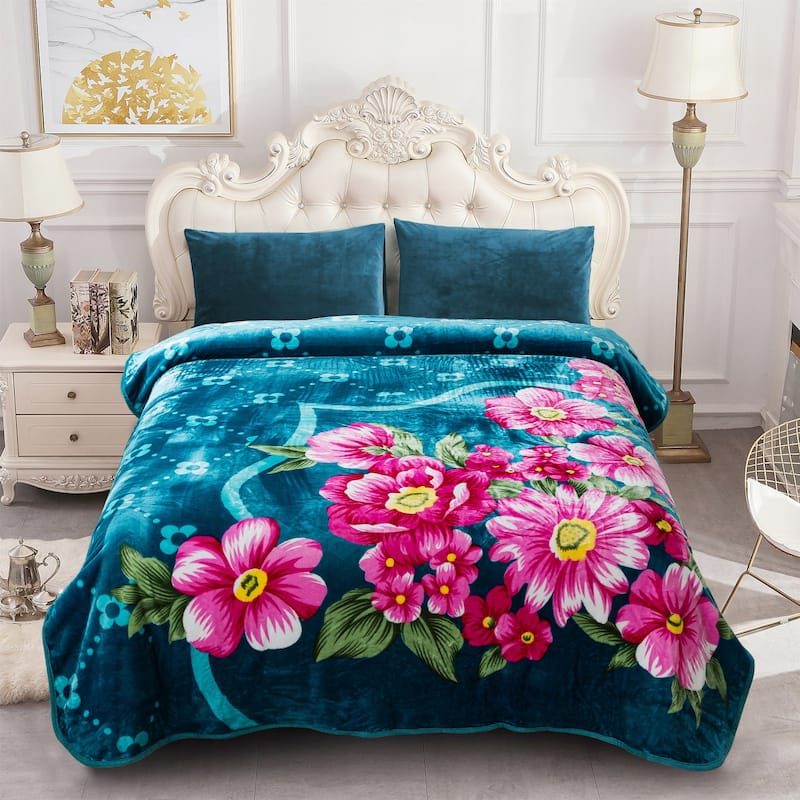 Printed Rachel Plush Blanket 75"x91"