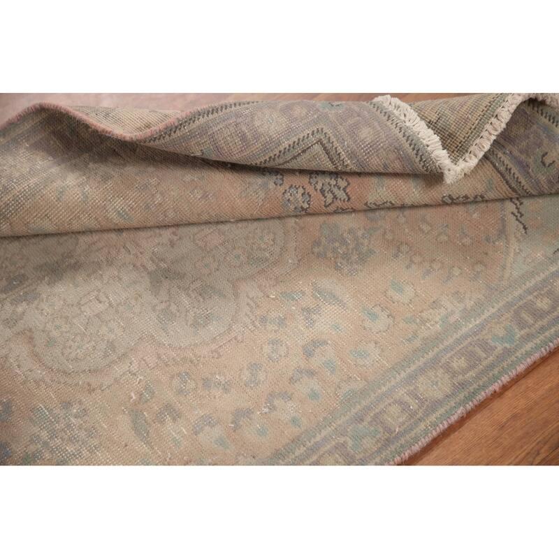 Hand Knotted Oriental 100% Wool Carpet Traditional Floral Pink Tabriz Area Rug - 4' 7'' X 3' 1''