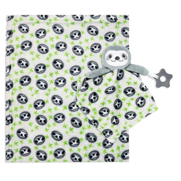 slide 2 of 3, Baby Boys and Baby Girls Blanket and Matching Soothing Nunu Grey