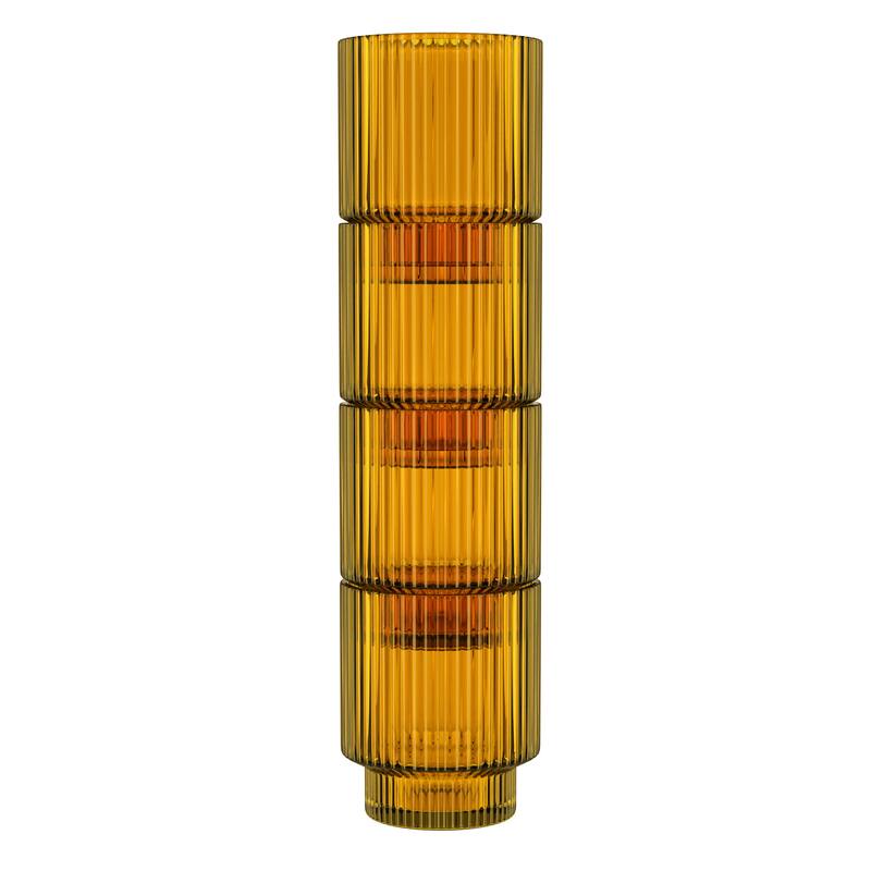 American Atelier Vintage Art Deco Fluted Drinking Glasses Set of 4