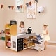 preview thumbnail 6 of 4, Pretend Wooden Play Store Toddler Supermarket Playset Grocery Store