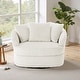 preview thumbnail 50 of 74, UIXE Oversize 43" Plush Corduroy Swivel Barrel Chair Comfy Accent Chair For Living Room