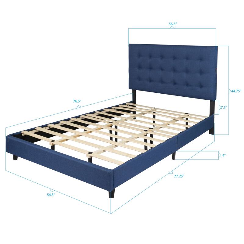 Madison Upholstered LED-lit Platform Bed Frame