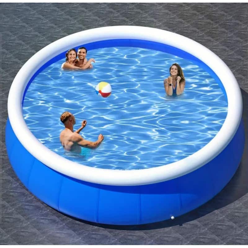 Inflatable Swimming Pool w/Durable PVC Material,Easy Installation - 244*63