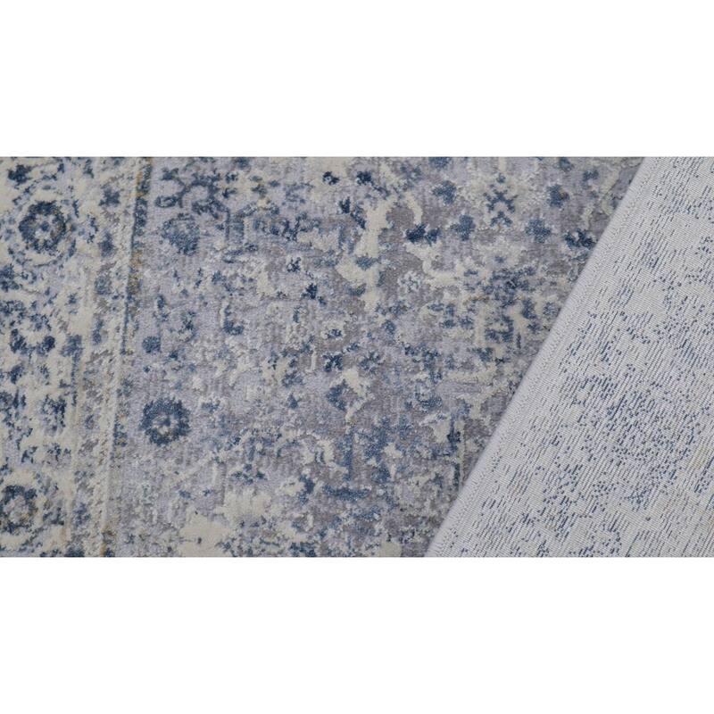Vintage Delmar Light Gray Blue Rug