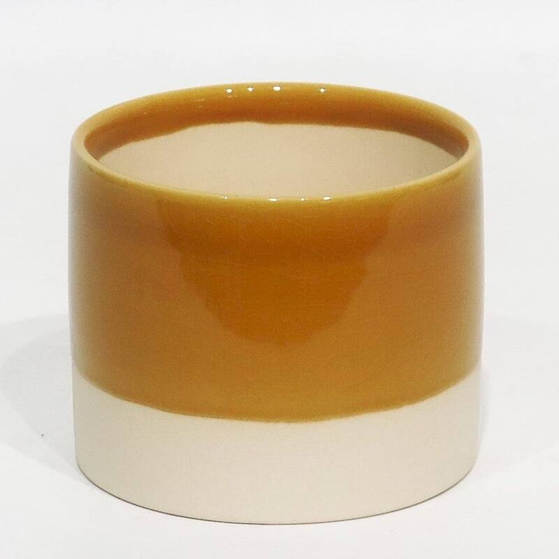 Ochre Top With Light Brown Bottom Planter - Multi-Color