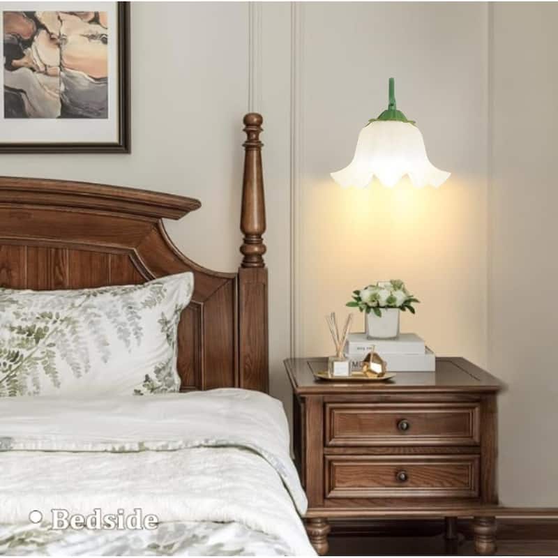 2 Pack light bulbs green light fixtures metal wall sconce