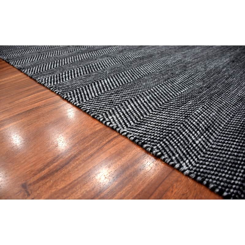 Hand Woven Chloe Design Diamond Flat Weave Wool Traditional Oriental Area Rug