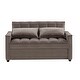 preview thumbnail 13 of 18, Loveseat Couches Chair Velvet Upholstered Sofa with Pull out Multifunctional Sofa Bed and Adjustable Backrest, Plastic Feet