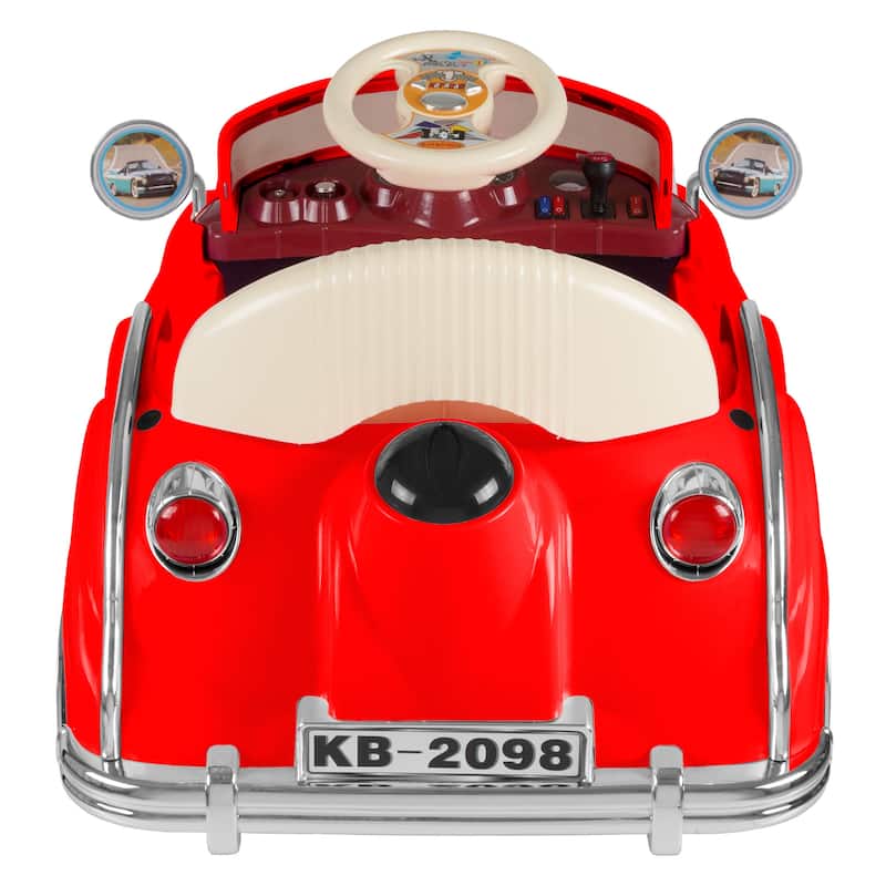Toy Car Ride On, Classic Car Coupe With Remote Control & Sound by Lil' Rider (Red)