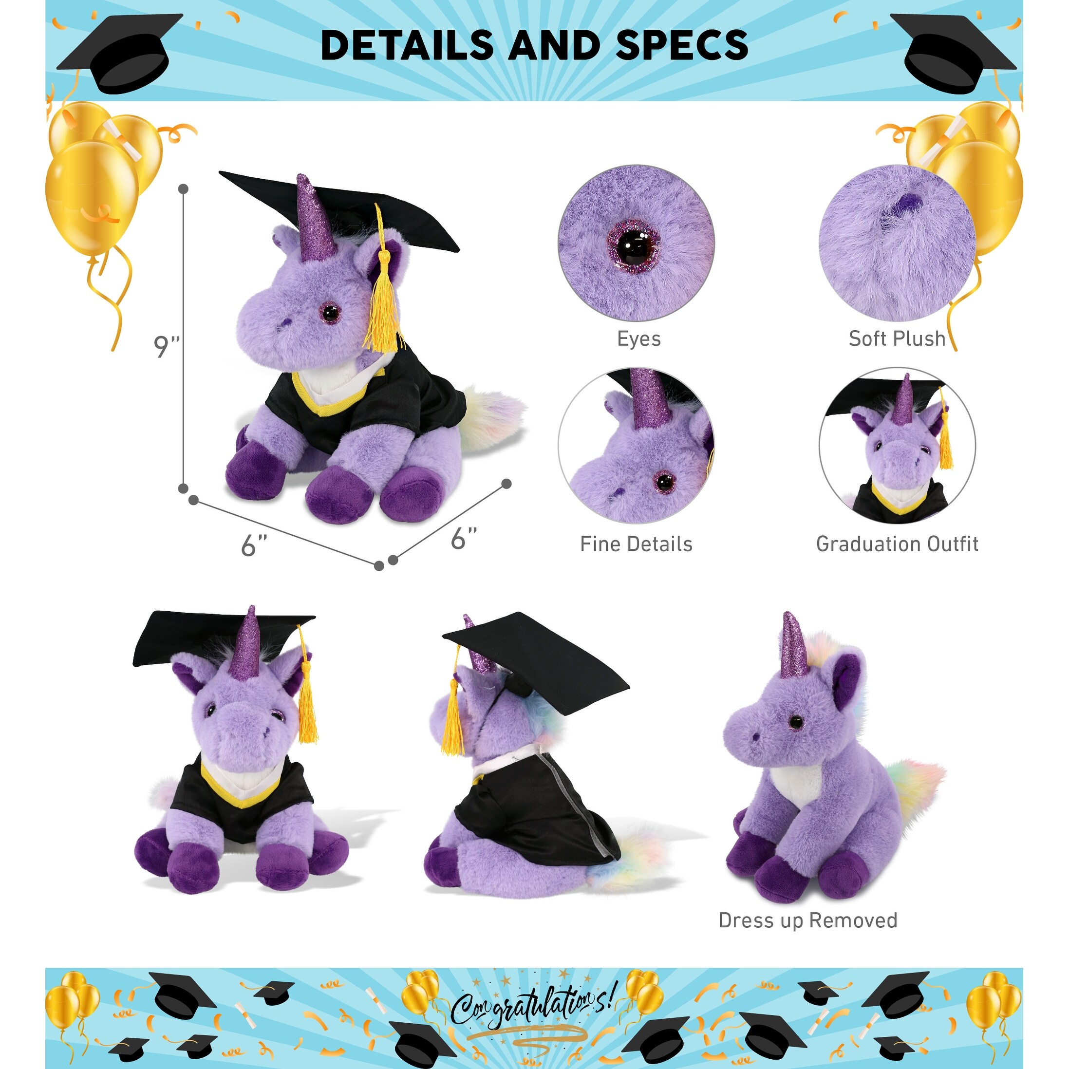 DolliBu Purple guaranteed Unicorn Graduation