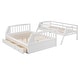 preview thumbnail 19 of 31, Twin-Over-Full Bunk Bed with Ladder and Storage Staircase, Space-Optimizing Bunk Bed with Guardrail & 3 Drawers for Kids Bedroom