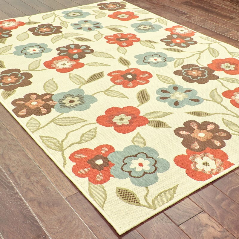 Vista Home Malta Floral Garden Indoor-Outdoor Area Rug