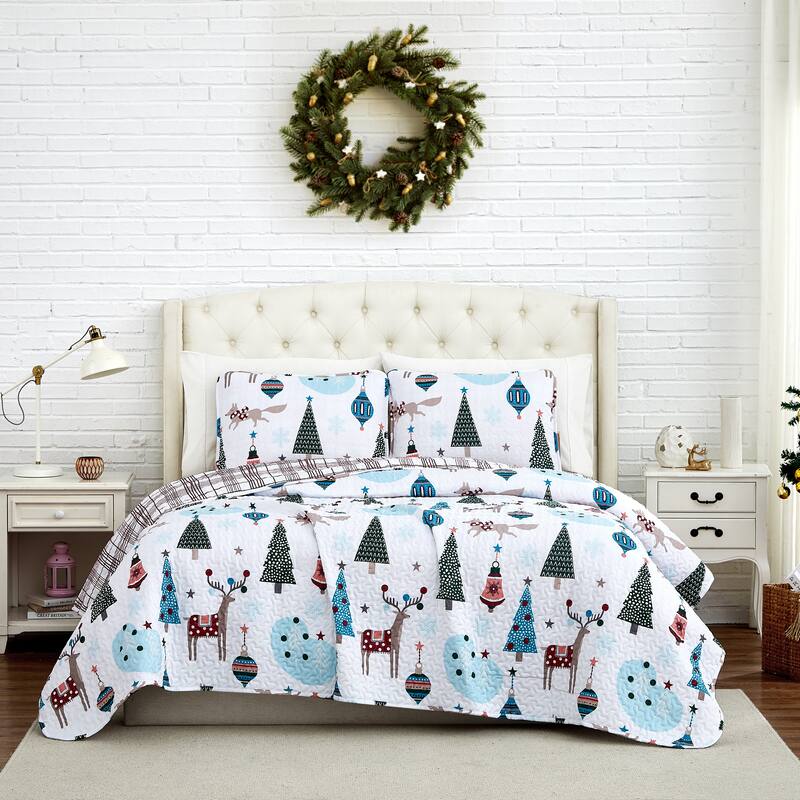 Winter Wonderland Oversized Reversable Quilt Set